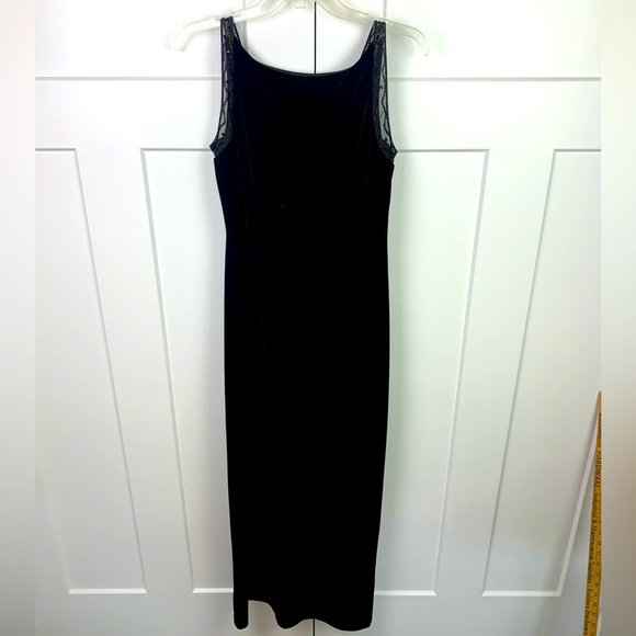 NWT Jessica Howard 10 Velvet Dress Whimsigoth Witchy Beaded Maxi Homecoming - Picture 1 of 7
